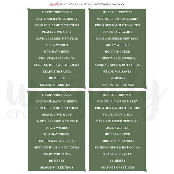 UCCS206 :  Mini Cut-a-Part (Home for Christmas)