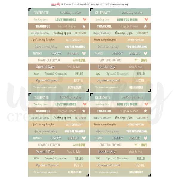 Botanical Chronicles Mini Cut Apart Sheet