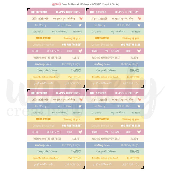 Floral Archives Mini Cut Apart Sheet