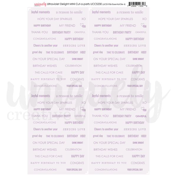 UCCS230 - Mini Cut-a-Part (Ultraviolet Delight)