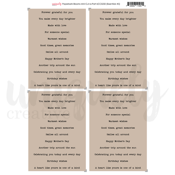 UCCS232 - Mini Cut-a-Part (Paperbark Blooms)