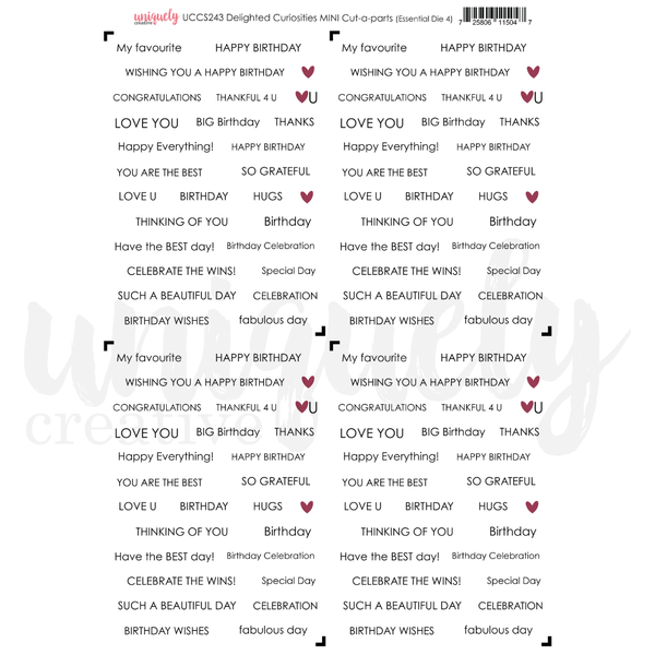 UCCS243 : Mini Cut-a-Part (Delighted Curiosities)