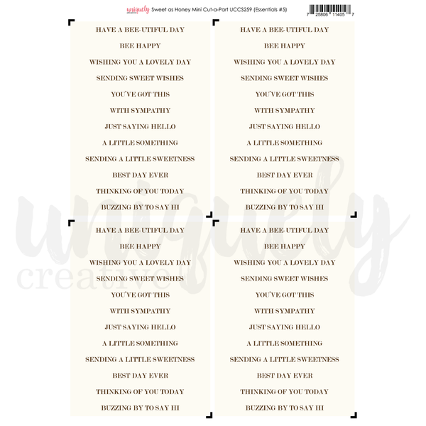 UCCS259 :  Mini Cut-a-Part (Sweet as Honey)