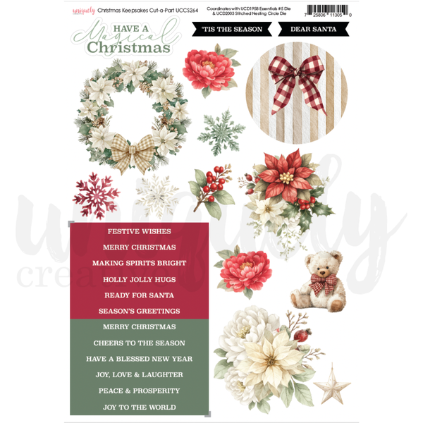 UCCS264 : Cut-a-Part Sheet (Christmas Keepsakes)