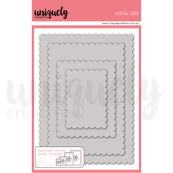 UCD2220 : Rectangle Photo Mat border Die - Scalloped (Whispers of Wisdom)