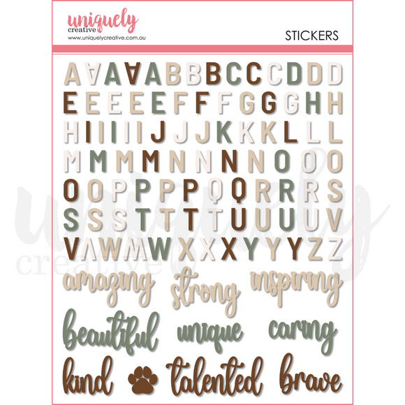UCE2013 :  Puffy Alpha Stickers  (Willow & Grace)
