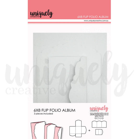 UCE2022 : 6x8 Kraft Flip Folio Album - White