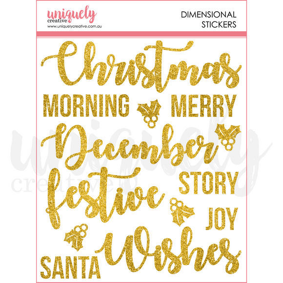 UCE2025 :  Glitter Dimensional Stickers (Christmas Wishes)