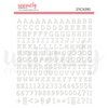 UCE2036 : Puffy Uppercase Alpha Stickers White :  (Merry & Bright)