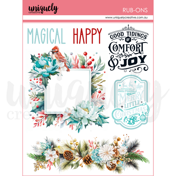 UCE2038 : Be Merry Rub-Ons : Uniquely Creative (Merry & Bright)