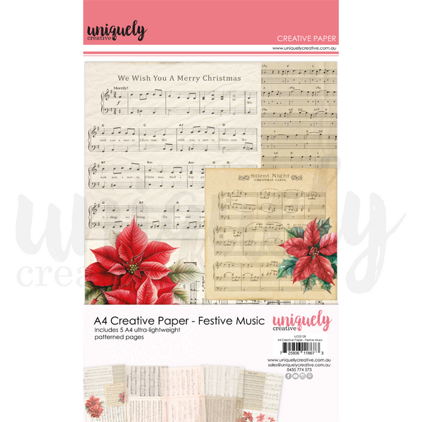 UCE2129 : A4 Creative Paper - Festive Music (Home for Christmas)