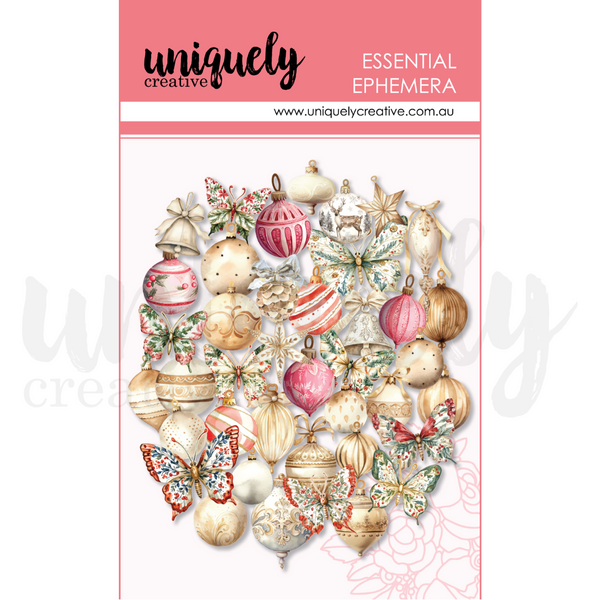 UCp2133 : Baubles & Butterflies Ephemera (Home for Christmas)