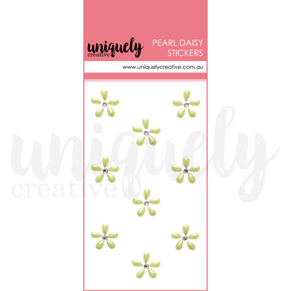UCE2137 : Pearl Daisy Stickers - Green (Heart & Soul)