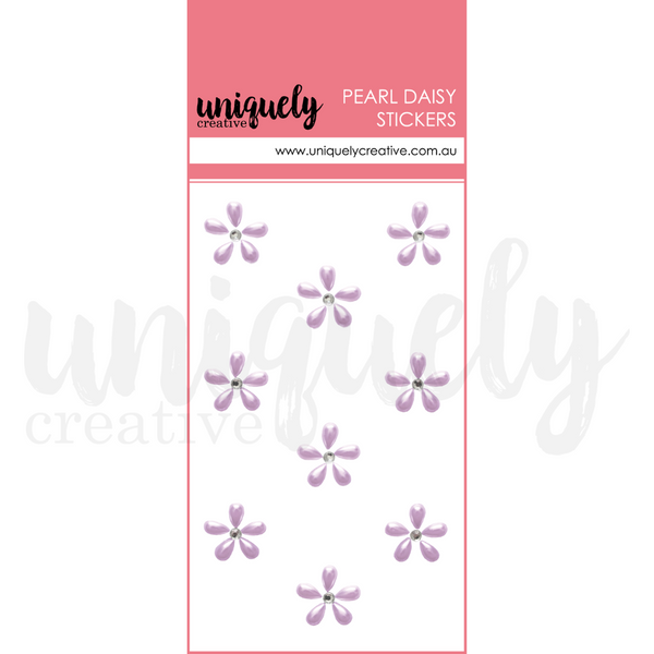 UCE2139 : Pearl Daisy Stickers - Purple (Heart & Soul)