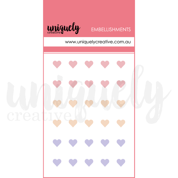 UCE2185 - Dew Drop Heart Stickers - Romantic (Ultraviolet Delight)