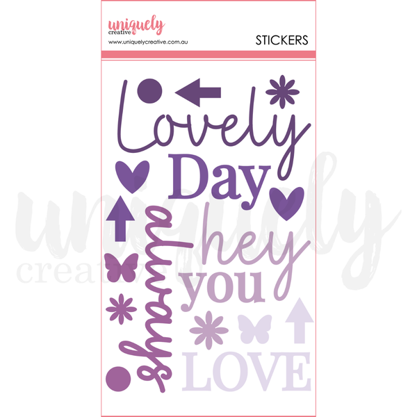 UCE2187 - Felt Title Stickers (Ultraviolet Delight)