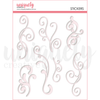 UCE2205 : White Flourish Puffy Stickers (Tea & Tranquility)