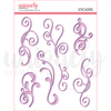 UCE2208 : Purple Flourish Puffy Stickers (Tea & Tranquility)