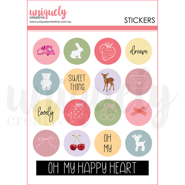 UCE2220 : Little Happy Things Chipboard Stickers (Oh So Lovely)