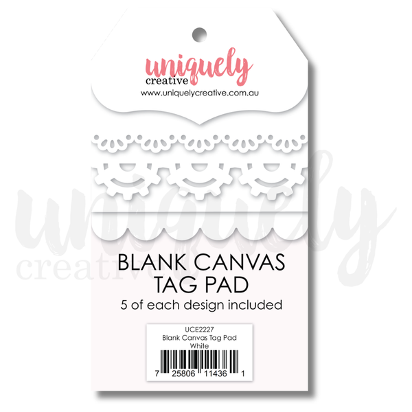 UCE2227 : Blank Canvas Tag Pad - White (Wings & Wheels)