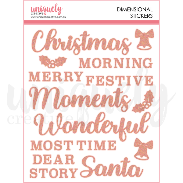 UCE2241 : Glitter Dimensional Stickers (Christmas Keepsakes)