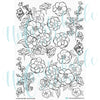 Soul Shine A4 Cardstock Snippets - BW Outlined Floral