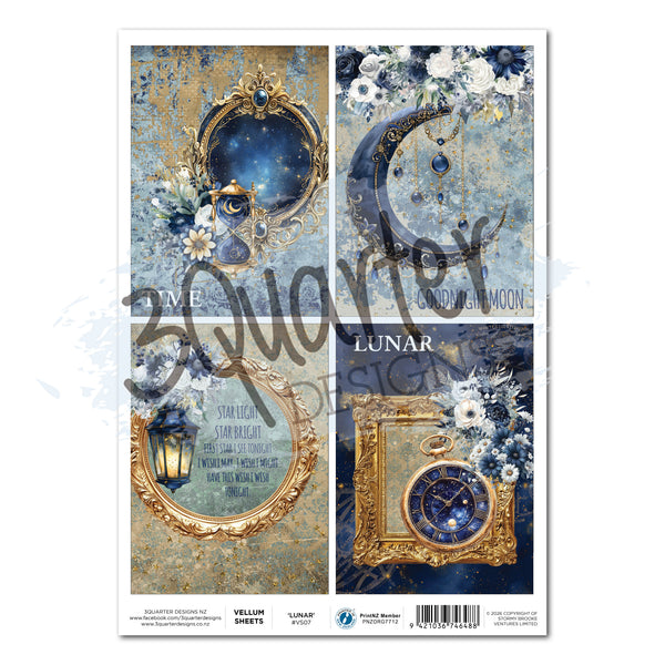 Lunar Horoscopes A4 Vellum Sheet