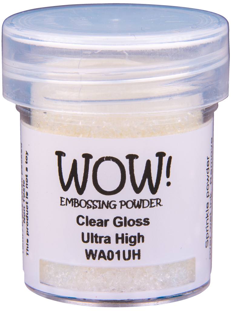 WA01UH :  Clear Gloss - Ultra High Embossing Powder (15g jar)