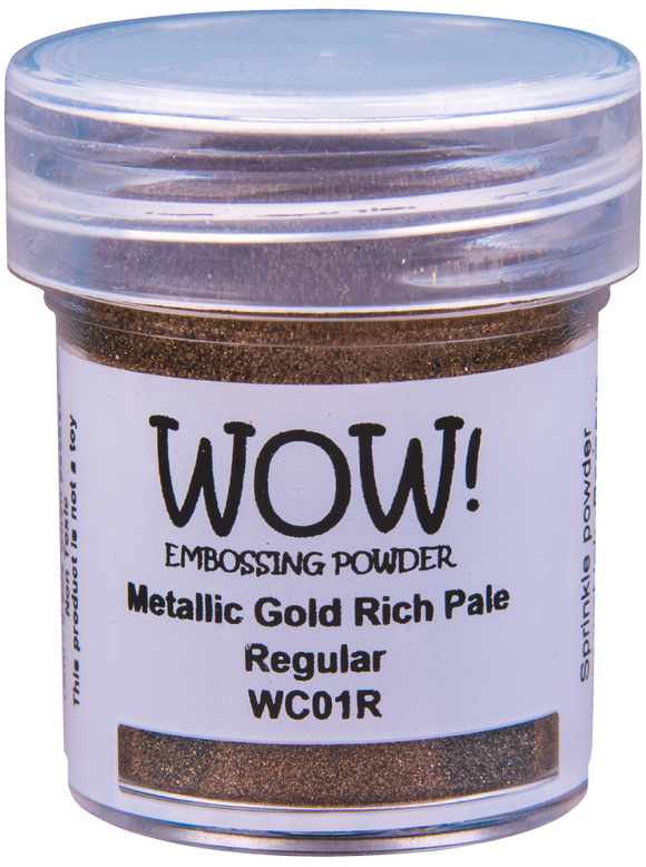 WC01R :  Gold Rich Pale - Regular Metallics Embossing Powder (15g jar)