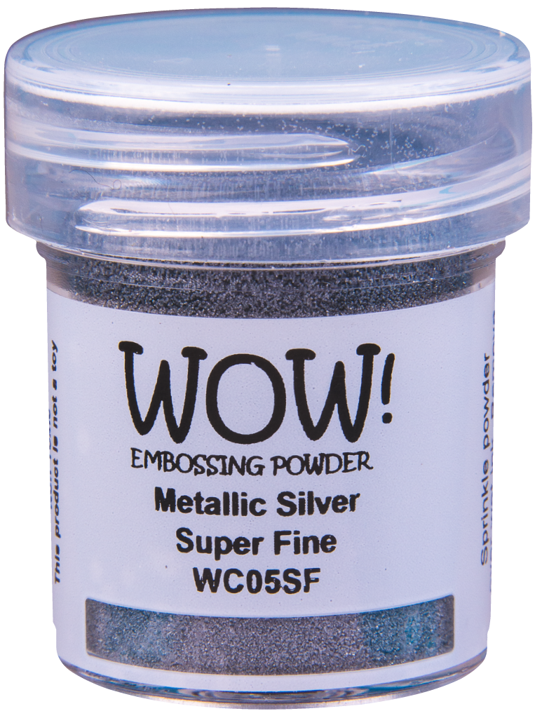 WC05SF :  Silver - Super Fine Metallics Embossing Powder (15g jar)