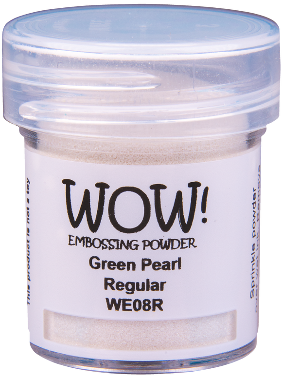 WE08R :  Green Pearl - Regular Pearlescent Embossing Powder (15g jar)