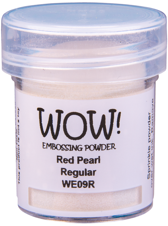 WE09R :  Red Pearl - Regular Pearlescent Embossing Powder (15g jar)