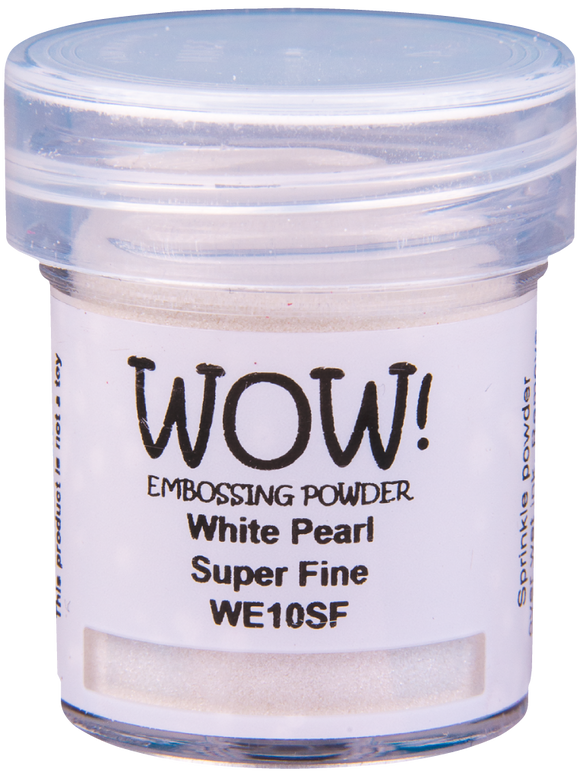 WE10SF :  White Pearl - Super Fine Pearlescent Embossing Powder (15g jar)