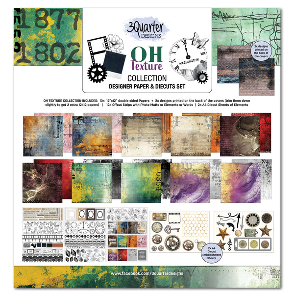 3Quarter Designs - OH Texture 12" x 12" Collection