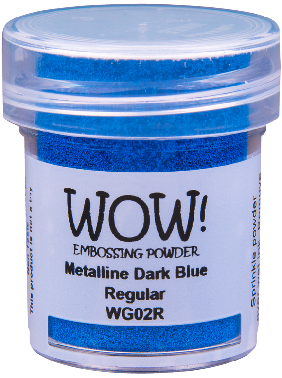 WG02R :  Dark Blue Metalline - Regular Embossing Powder (15g jar)