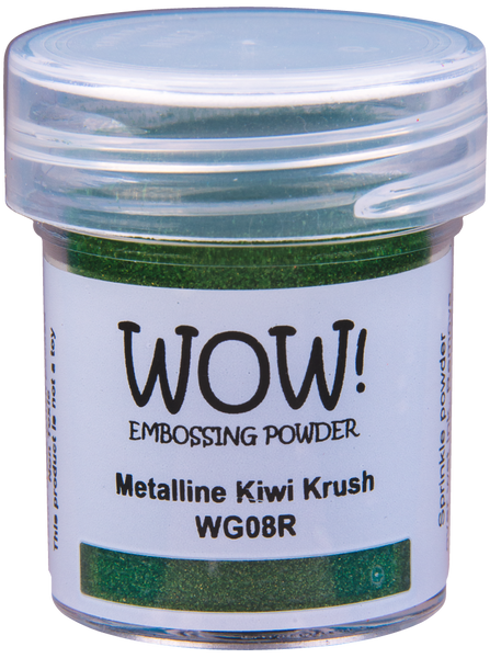 WG08R : Kiwi Krush Metalline - Regular Embossing Powder (15g jar)