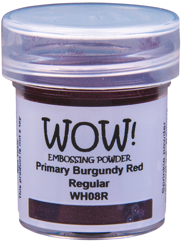 WH08R :  Primary Burgundy Red - Regular Primary Colours Embossing Powder (15g jar)