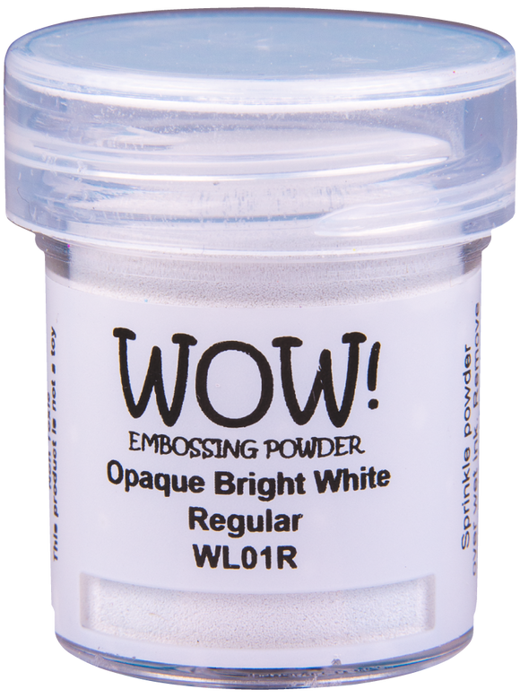 WL01R :  Opaque Bright White - Regular Embossing Powder (15g jar)