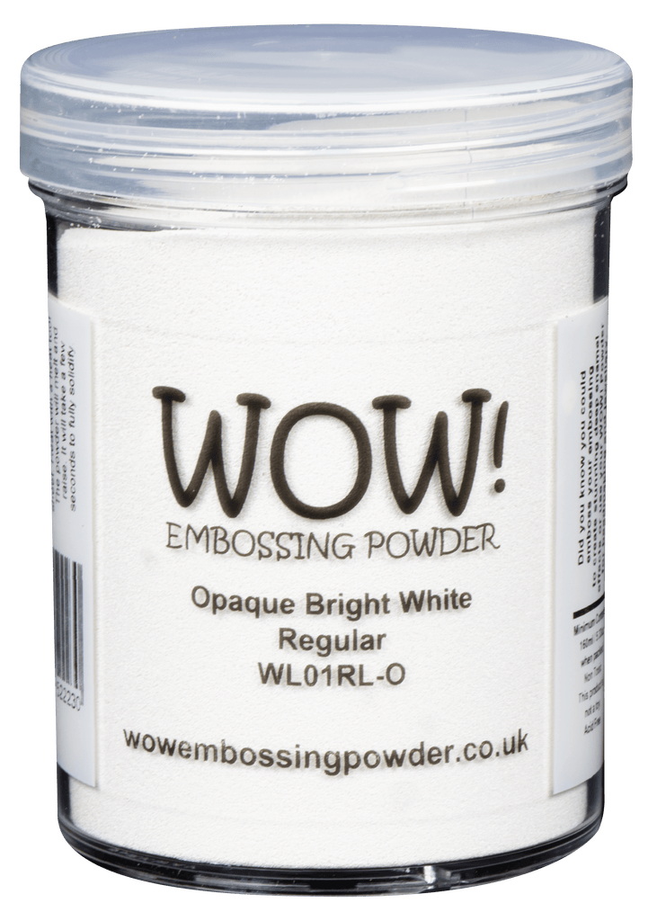 WL01RL : Opaque Bright White - Regular (Large Jar) Large Jar Embossing Powder(160ml jar)