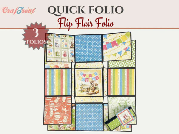 Craftreat : Project Template - Flip Flair Folio Project Pack (3 sets in pack)