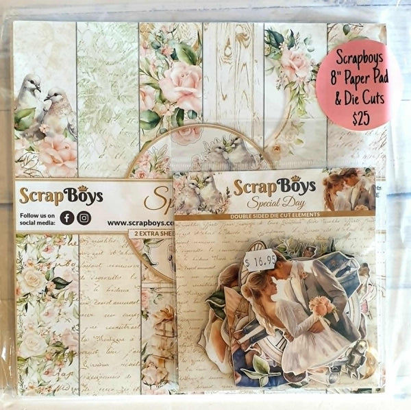 SCRAPBOYS SPECIAL : 8"Special Day Pack with Die Cut Pack