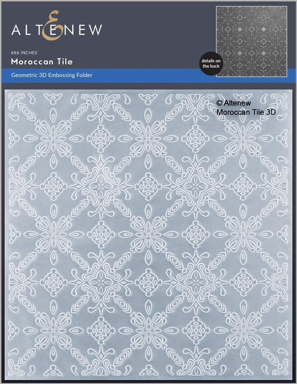 ALT7879 Altenew -3D Embossing Folder Moroccan Tile 3D