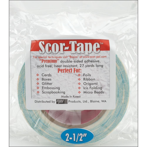 Scor-Tape - Double Sided Adhesive 2.5"  25m