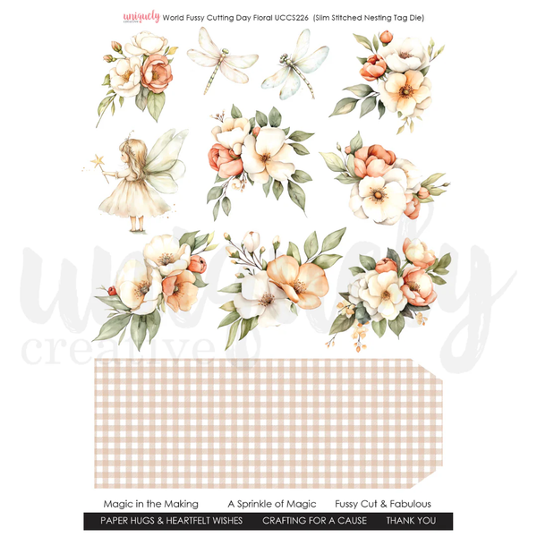 World Fussy Cutting Day Florals Cut-a-Part Sheet