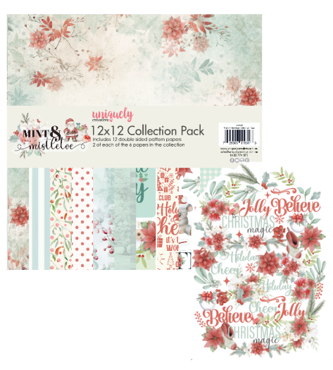 Mint & Mistletoe Collection Pack (12x12 Paper Pad & Creative Cuts)