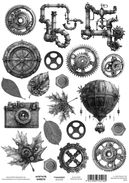 3Quarter Designs - Rustic Tinkerer Acetate Sheet