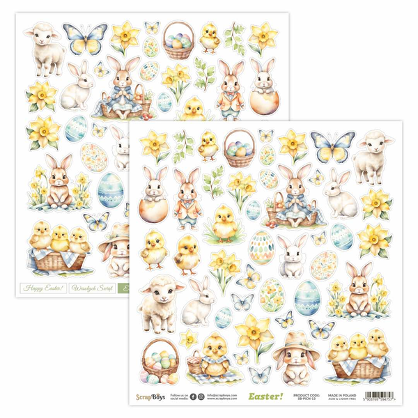 PICN13  : Easter - 12x12 Double Sided Fussy Cut Paper