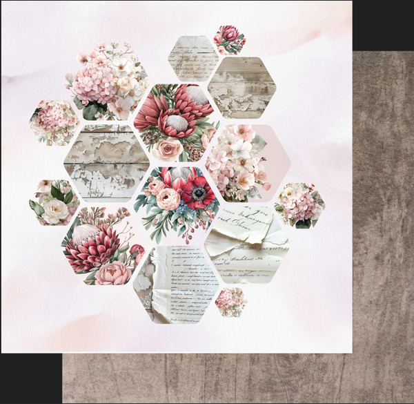UCP3083 - Cut Florals Paper (Paperbark Blooms)