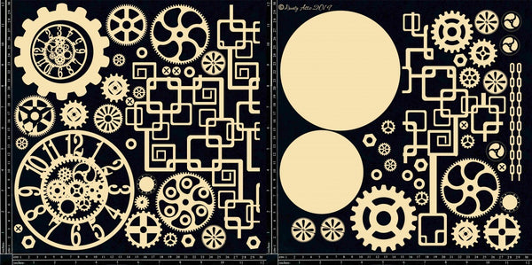 Mechanical Violin Project Chipboard Set: Dusty Attic