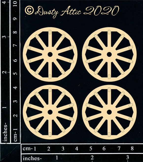 Mini Wagon Wheels Chipboard : Dusty Attic